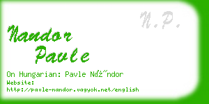 nandor pavle business card